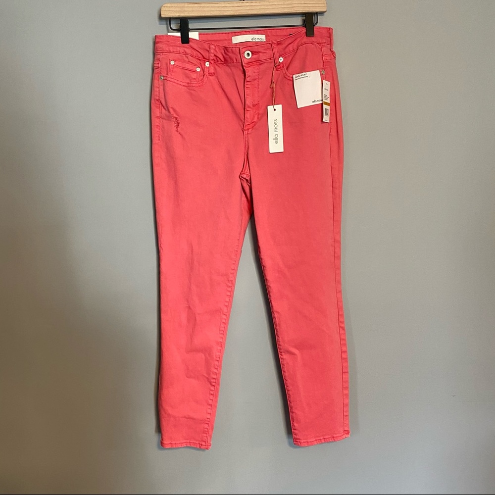 ELLA MOSS high rise pink skinny ankle jeans sz 29 - Picture 2 of 13